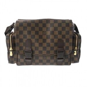 Louis Vuitton Damier Reporter Melville Brown Canvas Shoulder Bag
